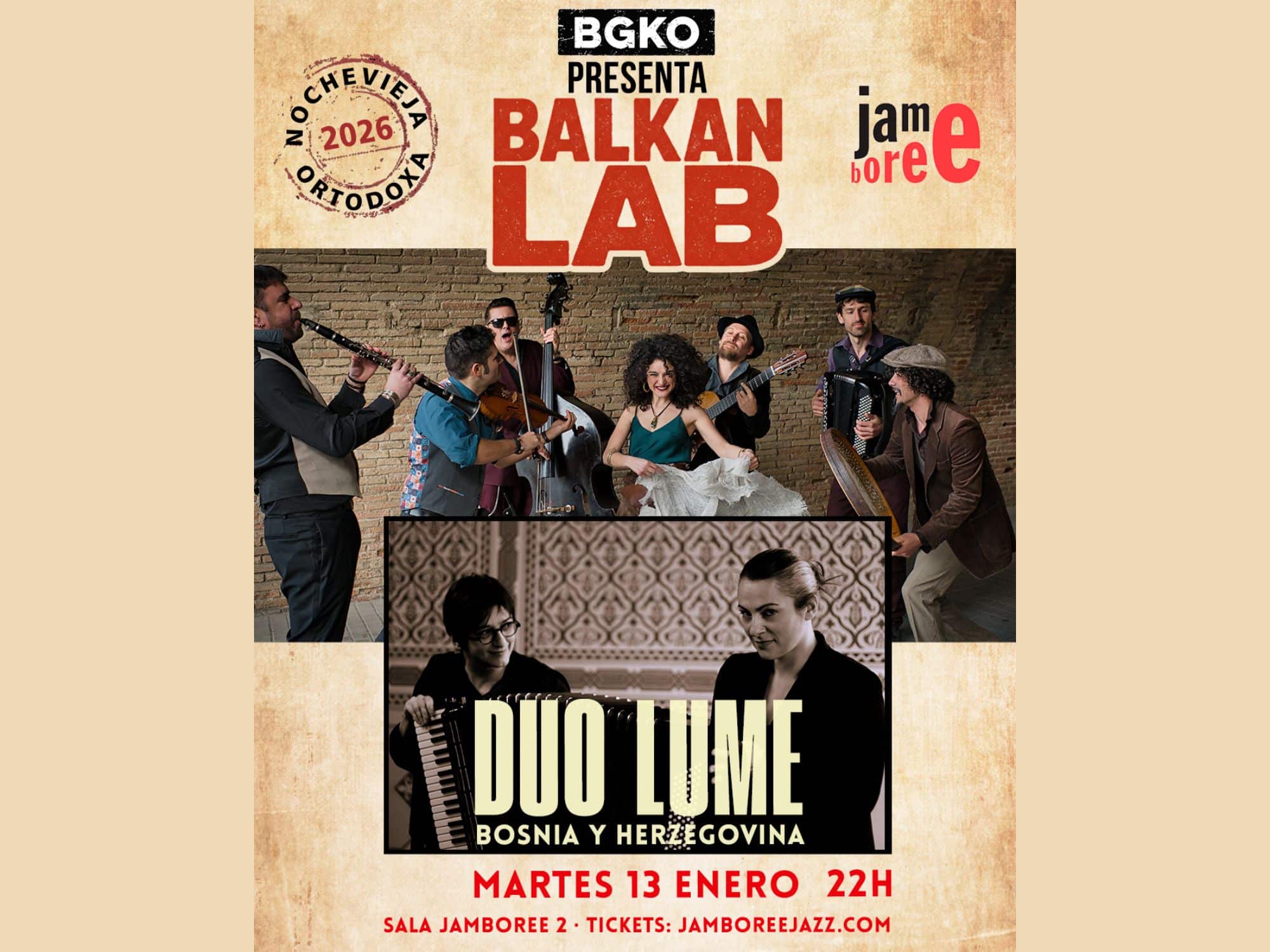 Balkan Lab: Barcelona Gipsy Balkan Orchestra feat. Duo Lume (Bosnia y Herzegovina)