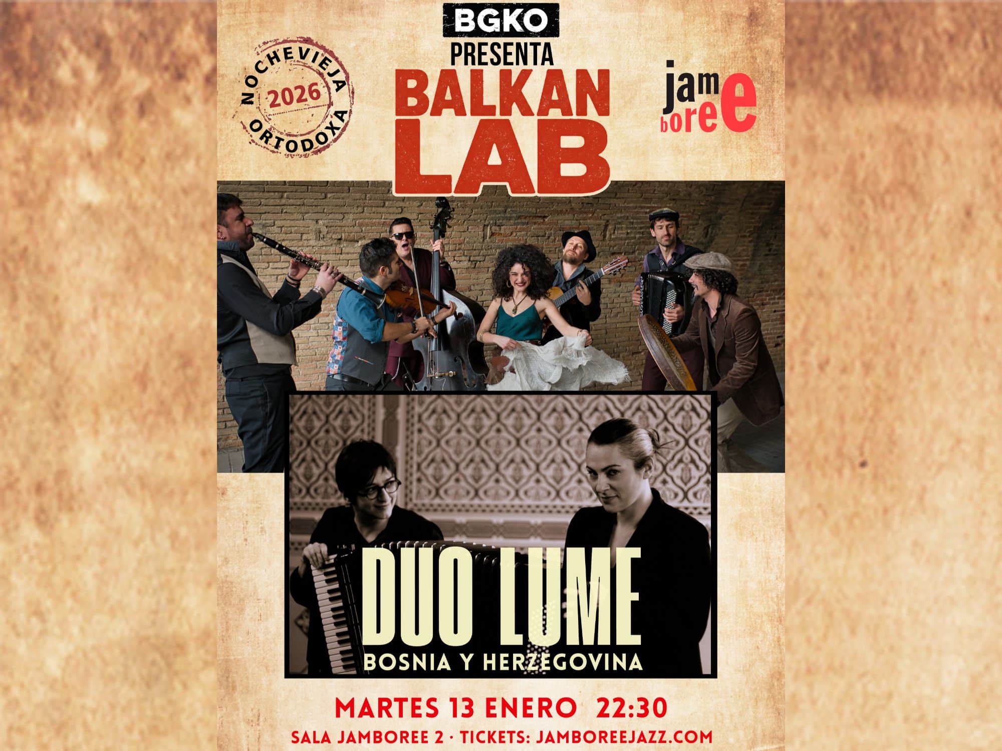 Balkan Lab: Barcelona Gipsy Balkan Orchestra feat. Duo Lume (Bosnia y Herzegovina)